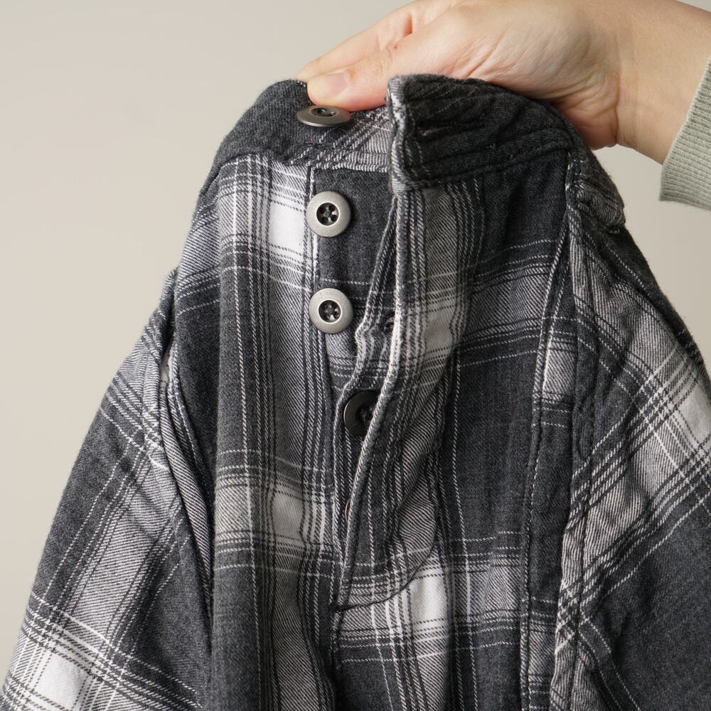 Free People 100% Cotton Plaid Utility Pants Straight Leg Button Fly Pockets EUC - Picture 5 of 8